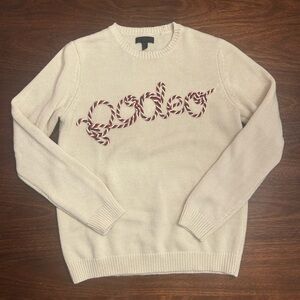 ASOS Cream Sweater with Red Text Detail